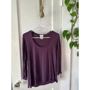 George Stretch Women’s size Large purple blouse